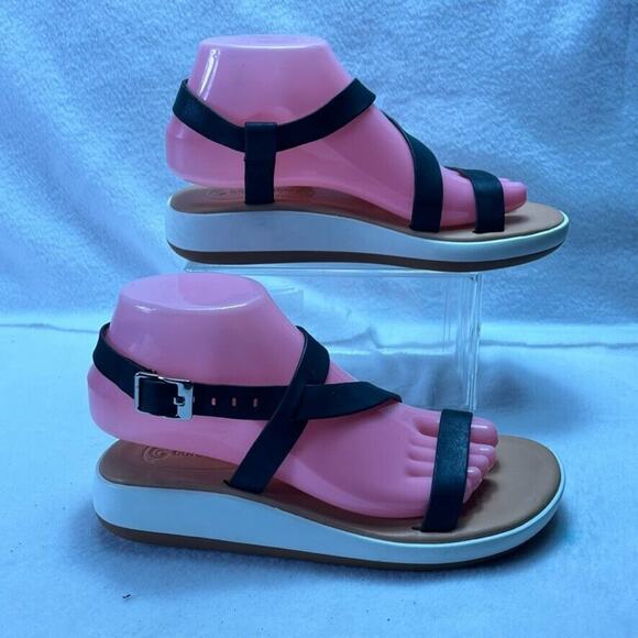 CORSO COMO Sandals Womens 6.5 Celano Black Leather Ankle Strap Buckle - Picture 6 of 11